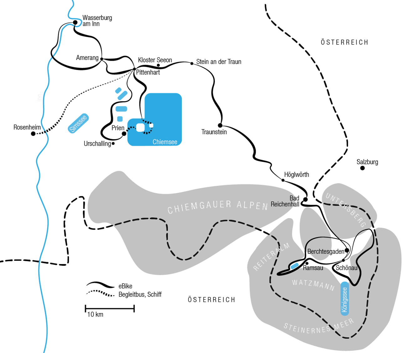 Berchtesgaden und Chiemgau Karte