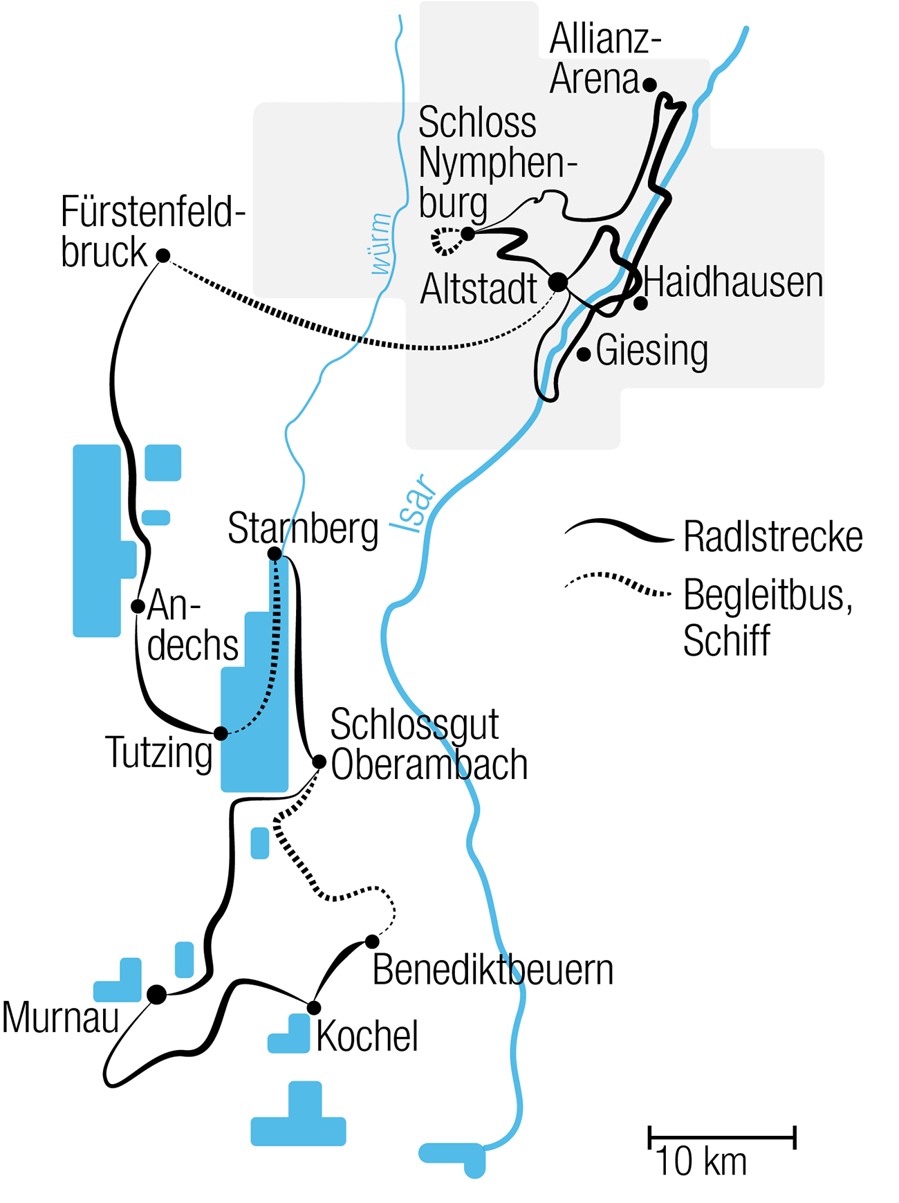 München und Blaues Land Karte