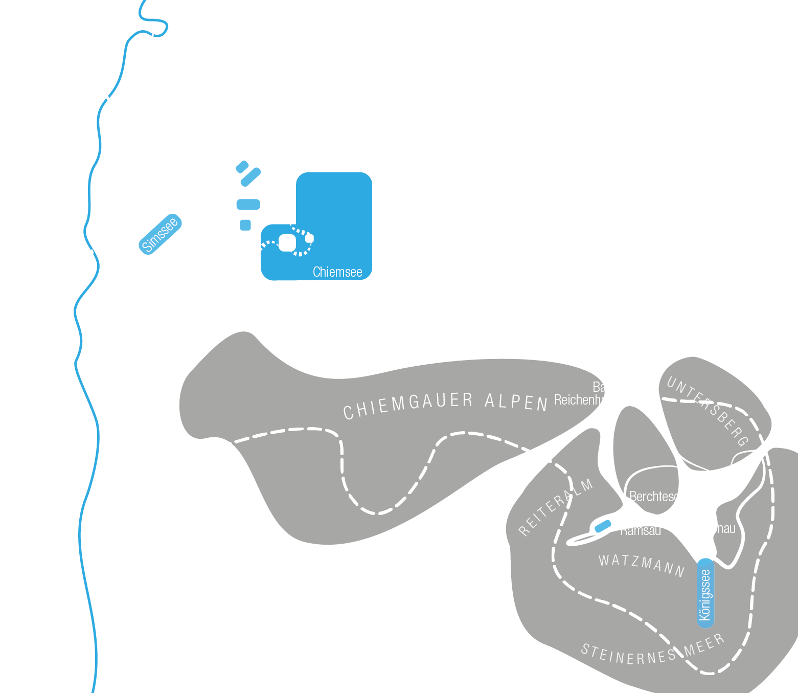 Berchtesgaden und Chiemgau Karte
