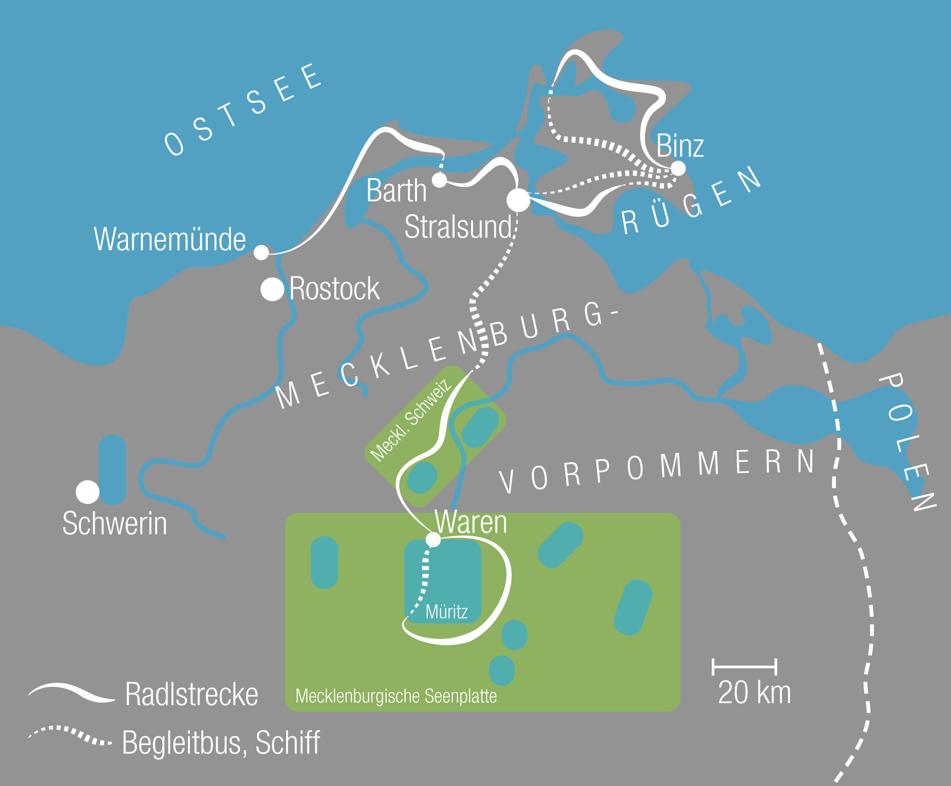 Mecklenburg und Ostsee Karte