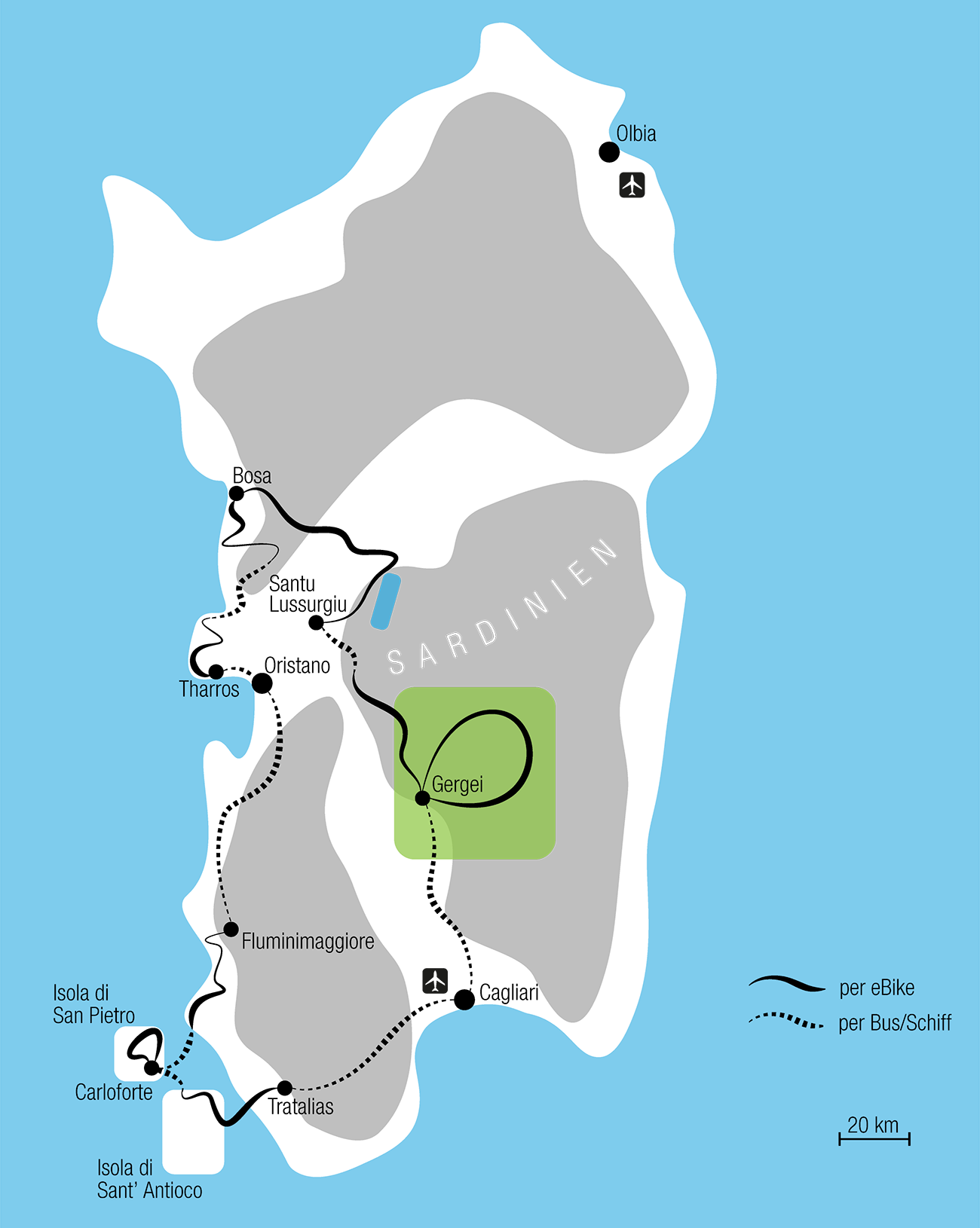 Sardinien Karte